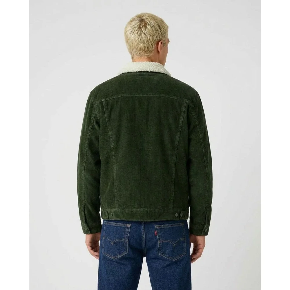 Levi's Men's Type III Green Fleece Lined Denim Trucker Jacket Size M
